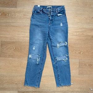 pacsun ripped straight leg jeans